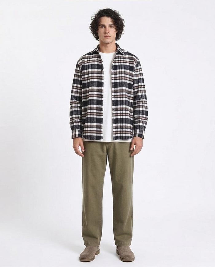 Ravin Men's Relaxed Fit Flannel Plaid Shirt - Earthy Multi - R213198