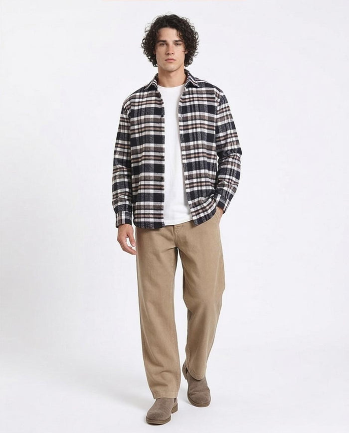 Ravin Men's Relaxed Fit Flannel Plaid Shirt - Earthy Multi - R213198