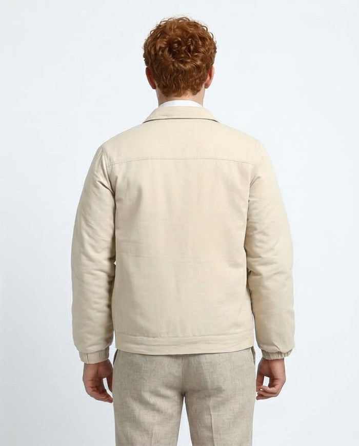 Ravin Men’s Sand Harrington Worker Jacket - Beige - O197477