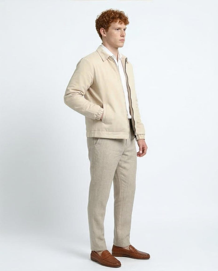 Ravin Men’s Sand Harrington Worker Jacket - Beige - O197477