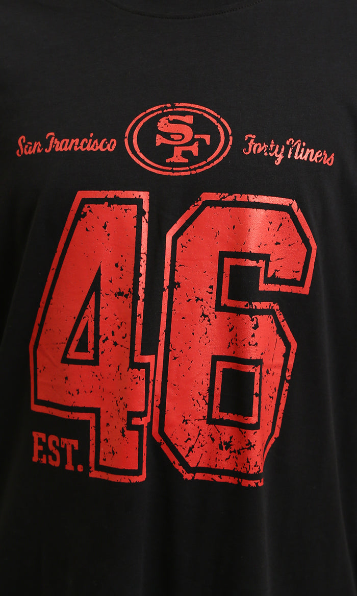 Ravin Men's SF 46 Oversized Distressed Graphic T-Shirt - Black - R215738