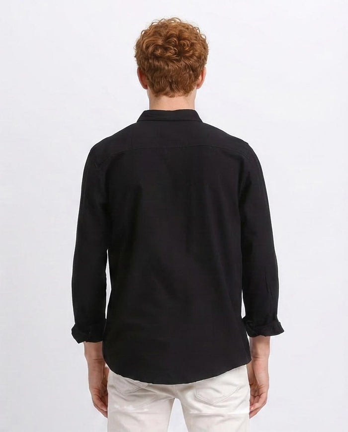 Ravin Men's Slim-Fit Long Sleeve Button-Down Shirt – Black - R206397