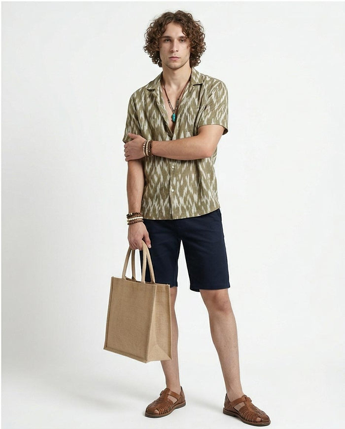 Ravin Men’s Slim-Fit Navy Chino Shorts – Classic Tailored Casual Shorts for Men - O199082