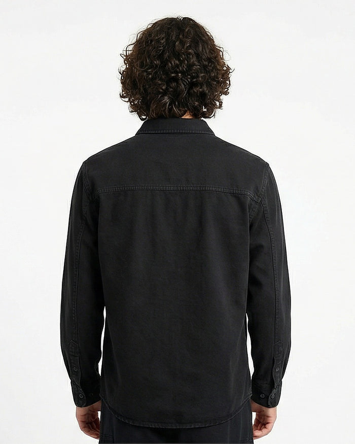 Ravin Men's Solid Black Long Sleeve Shirt