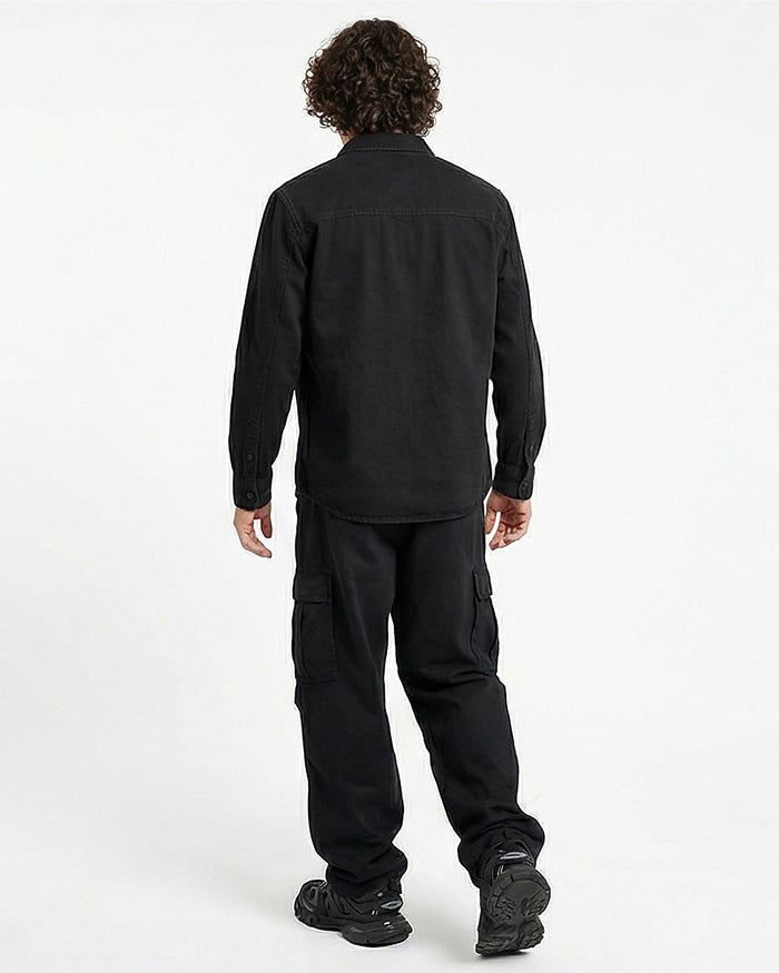 Ravin Men's Solid Black Long Sleeve Shirt