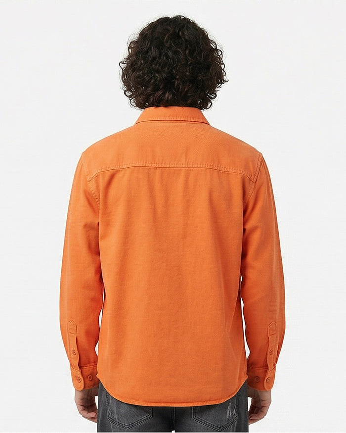 Ravin Men's Solid Long Sleeve Shirt - Vibrant Orange
