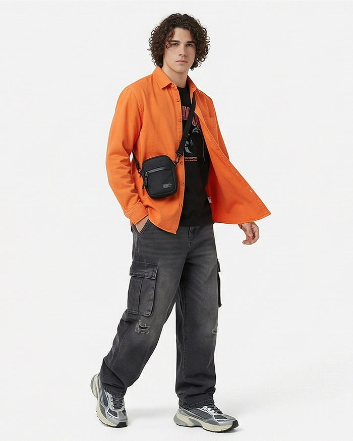 Ravin Men's Solid Long Sleeve Shirt - Vibrant Orange