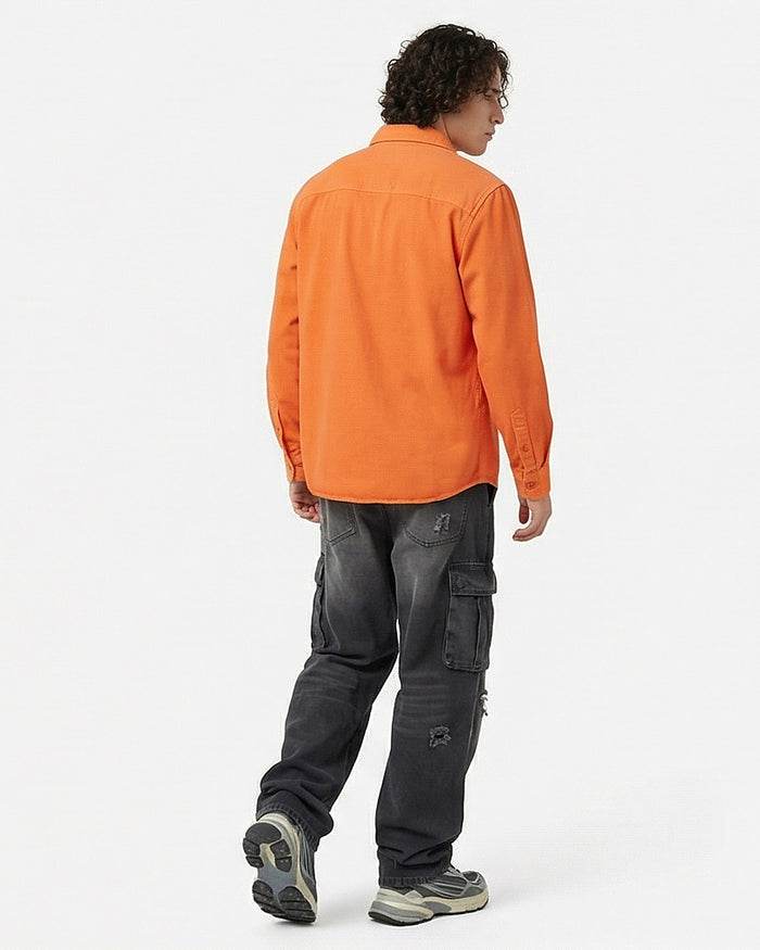 Ravin Men's Solid Long Sleeve Shirt - Vibrant Orange