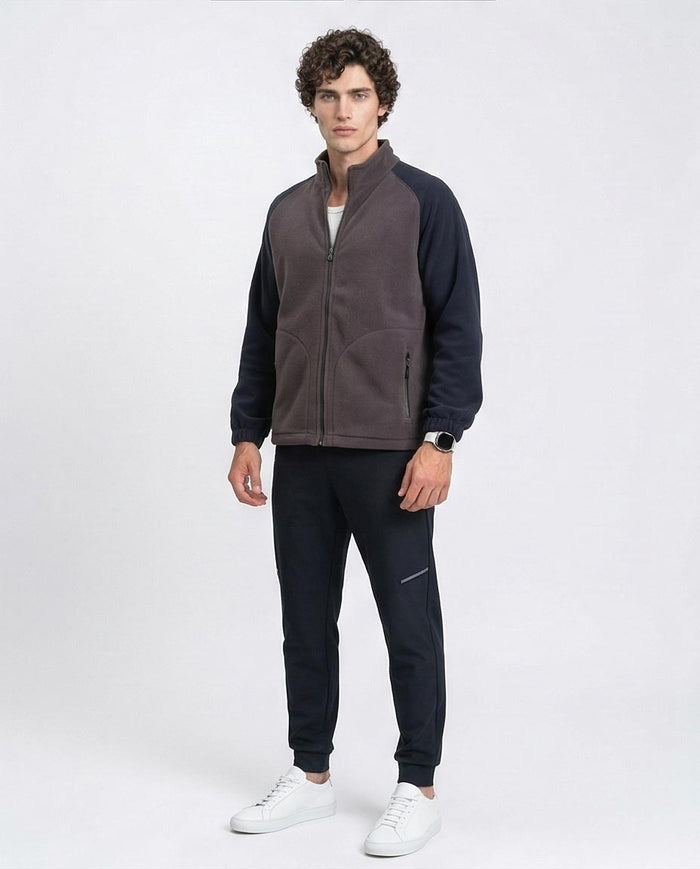 Ravin Men’s Two-Tone Raglan Fleece Zip-Up Jacket - R214033