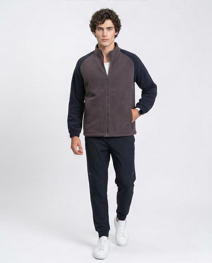 Ravin Men’s Two-Tone Raglan Fleece Zip-Up Jacket - R214033