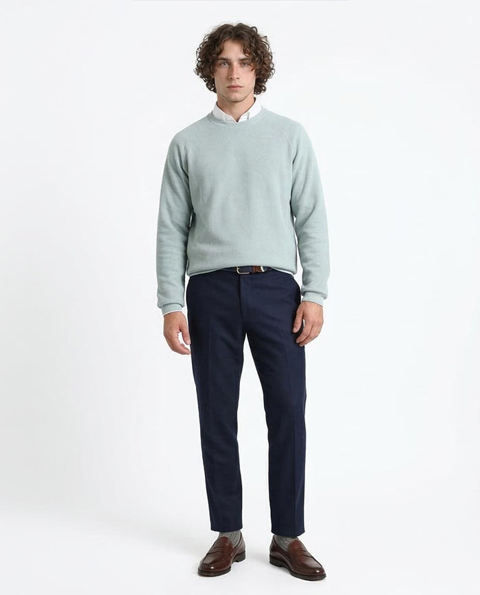 Ravin Men’s Waffle-Knit Raglan Crewneck Sweatshirt – Mint - R214877