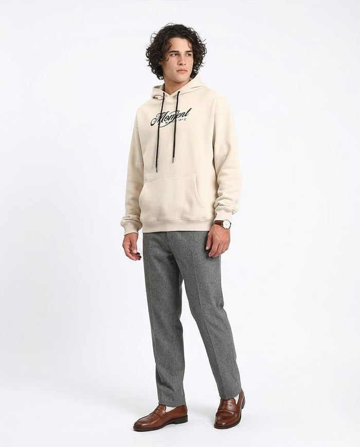 Ravin | "Moment" Oversized Graphic Hoodie – Sandstone - R208842