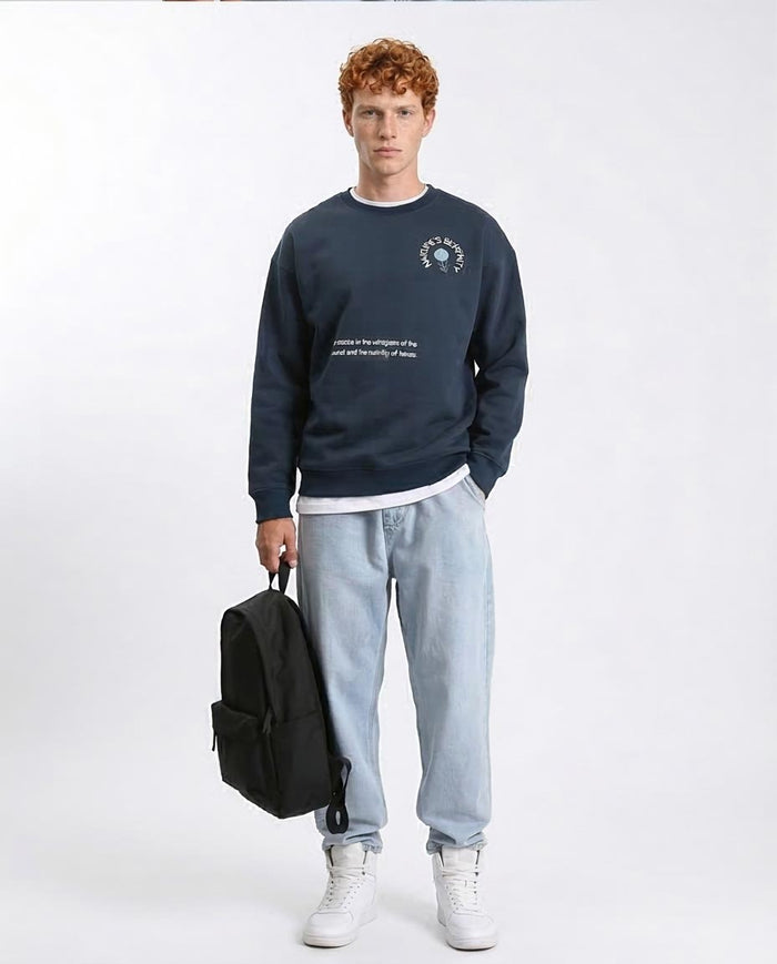 Ravin Nature's Serenity Relaxed Graphic Sweatshirt – Navy - R212201