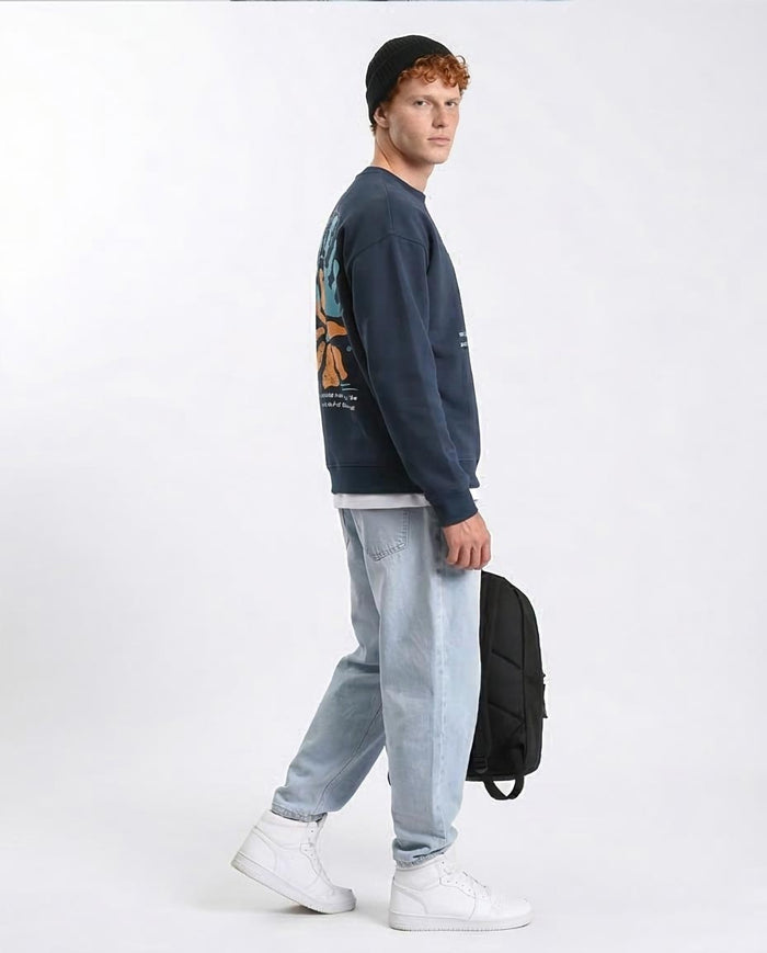 Ravin Nature's Serenity Relaxed Graphic Sweatshirt – Navy - R212201