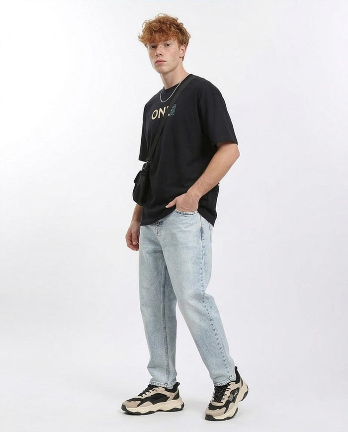 Ravin × One Piece Men’s Gear 5 Luffy Oversized Graphic T-Shirt – Black - R210531