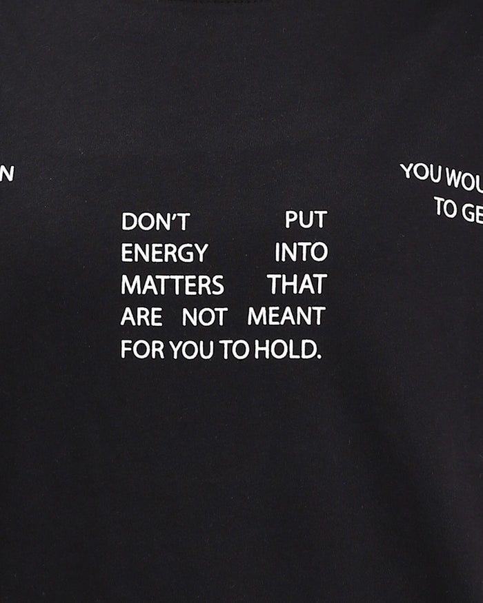 Ravin Oversized Graphic Tee – "Beyond Your Control" Heavy Cotton T-Shirt - Black - R209133