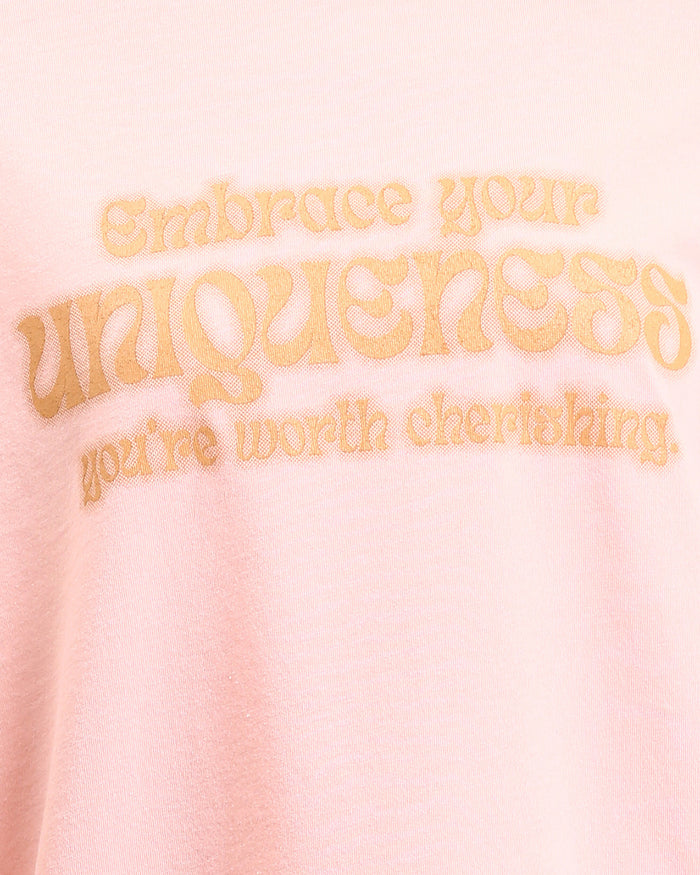 Ravin Oversized Graphic Tee – "Embrace Your Uniqueness" - Simon - R208518