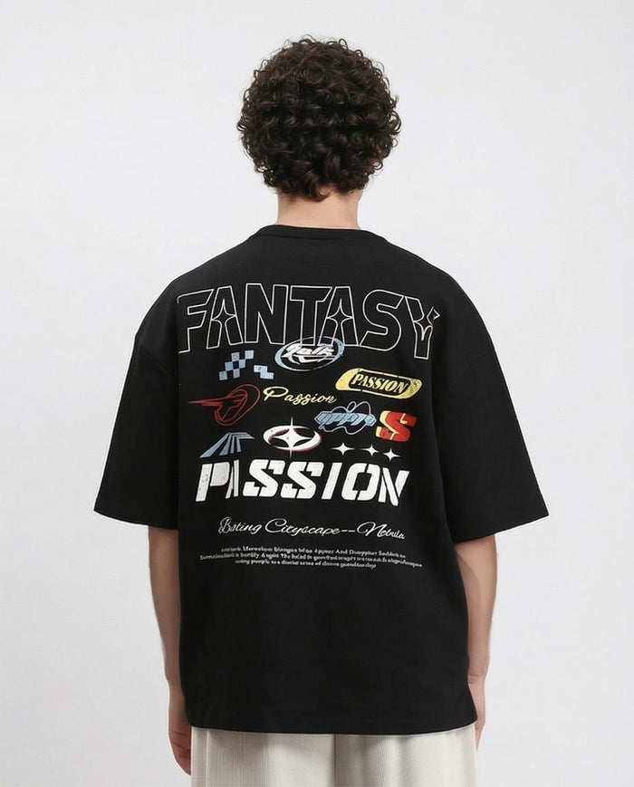 RAVIN | Oversized "Passion & Fantasy" Graphic Heavyweight T-Shirt - R212293