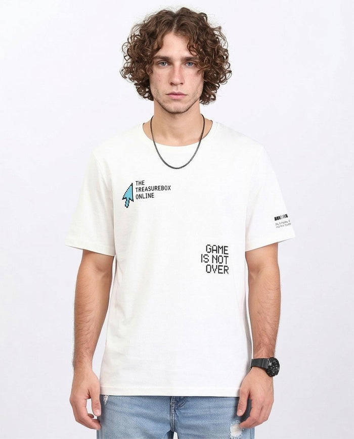 Pixel-Art "legendary" Graphic Tee - White