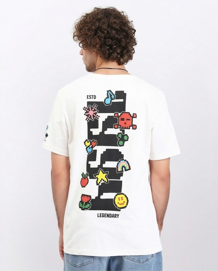 Ravin Pixel-Art "Legendary" Graphic Tee – White - R209424