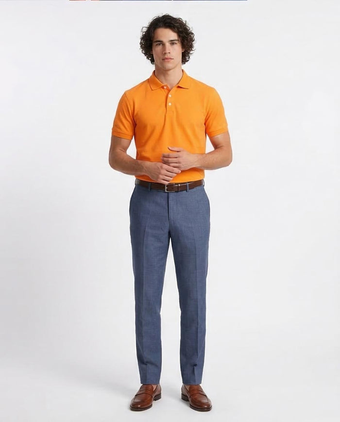 Ravin Premium 100% Cotton Piqué Polo Shirt – Vibrant Orange - R204667