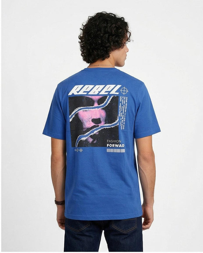 Ravin Rebel Graphic Streetwear T-Shirt – Royal Blue – O203105