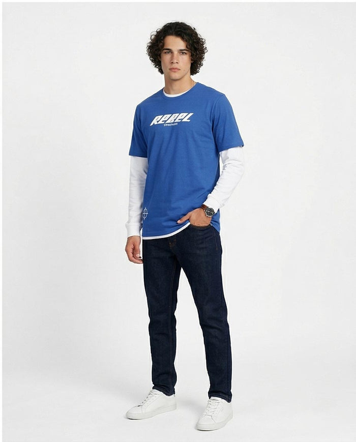 Ravin Rebel Graphic Streetwear T-Shirt – Royal Blue – O203105