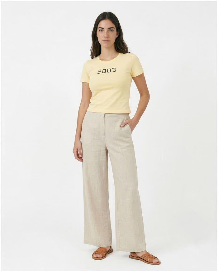 Ravin "Red Sea Coast" 2003 Graphic Baby Tee in Cream - R208512
