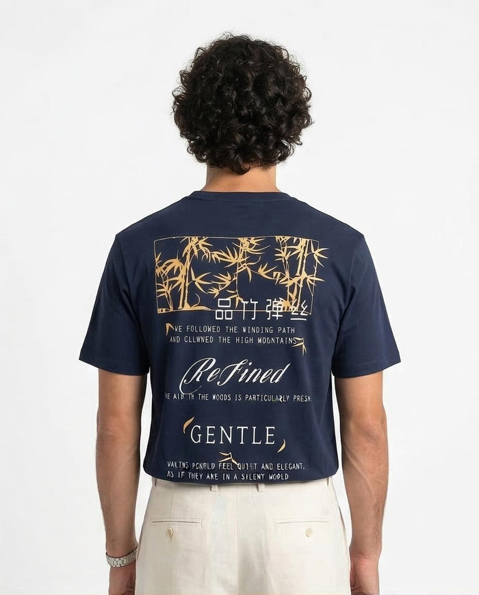 Ravin | "Refined Woods" Graphic Tee – 100% Premium Cotton - Navy Blue - R209387