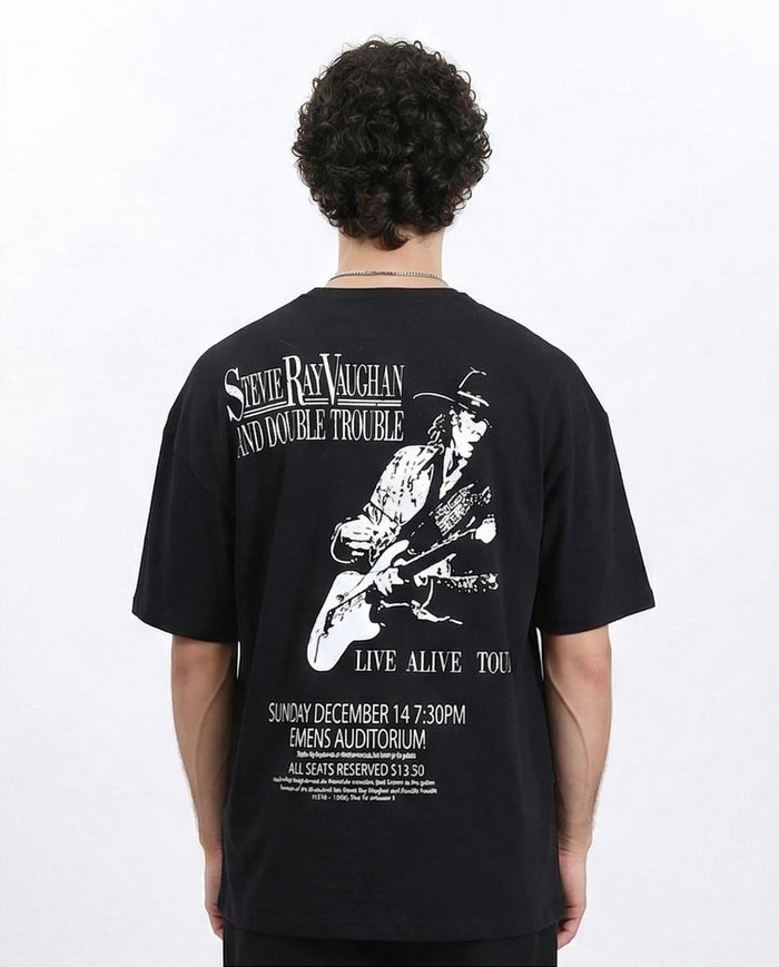 Ravin | Stevie Ray Vaughan "Live Alive" Oversized Graphic Tee - R210530