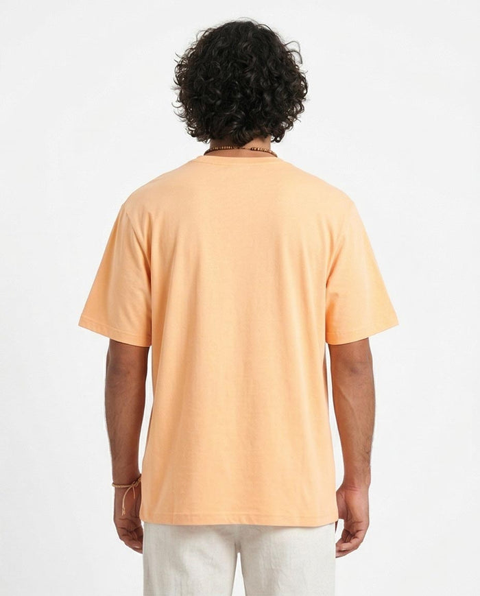 Ravin "Take A Break" Oversized Cotton Graphic T-Shirt - Apricot - R208567