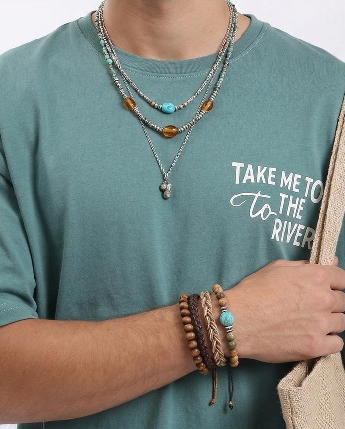 Ravin "Take Me To The River" Oversized Graphic Tee - Dark Mint - R209082