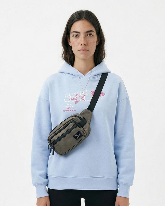 Unisex Oversized "funny Moments" Teddy Graphic Hoodie - Powder Blue