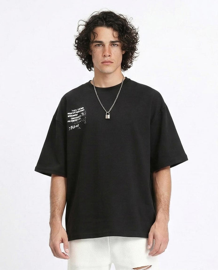 "vibrant Street" Oversized Guitar Graphic T-Shirt