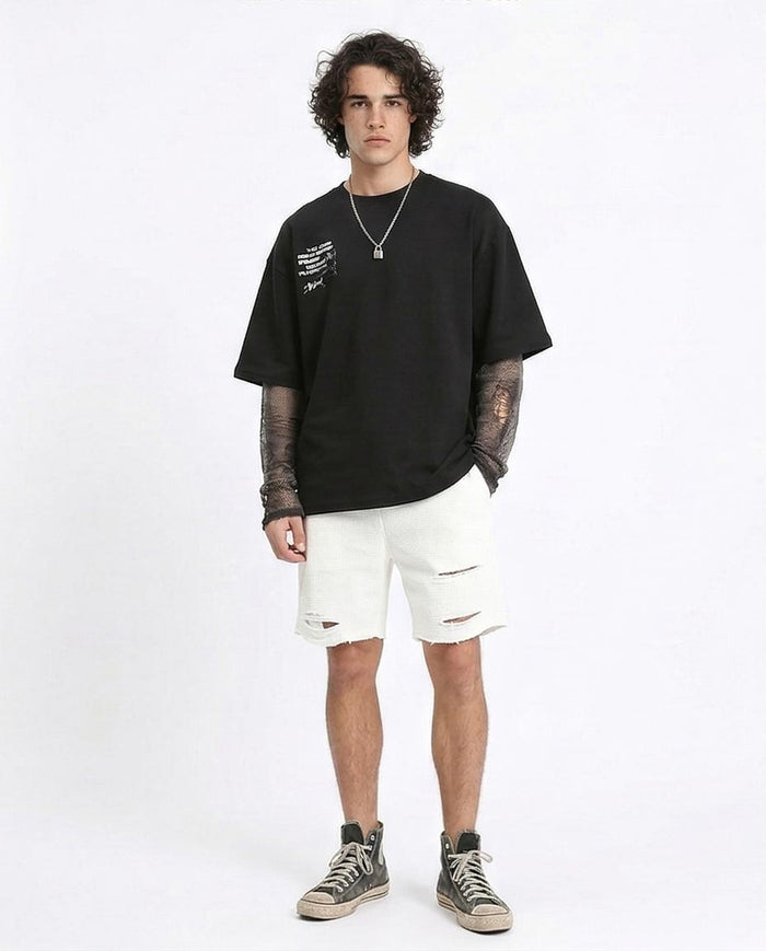 Ravin | "Vibrant Street" Oversized Guitar Graphic T-Shirt - R210522