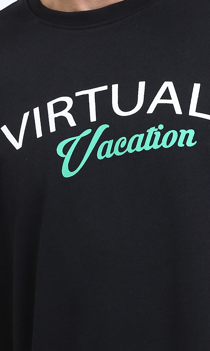 Ravin "Virtual Vacation" Oversized Graphic T-Shirt - Black - R209414