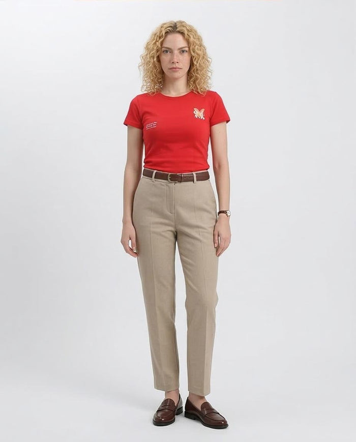 Ravin Women’s Butterfly Graphic T-Shirt - "Rise on the Wings of Your Dreams" - Red - R209228