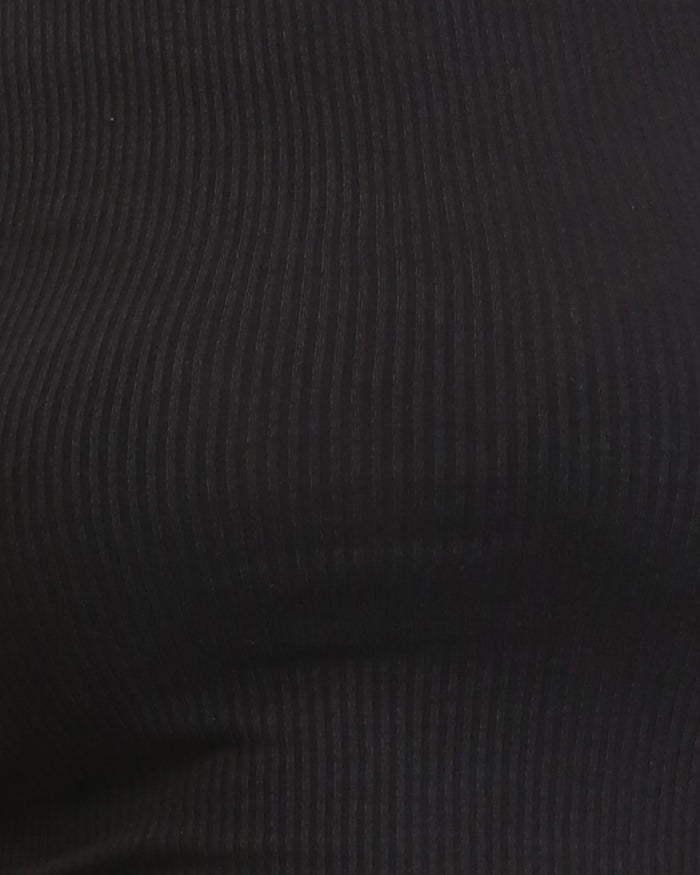 Ravin Women's Essential Ribbed Crew Neck Crop Top - Black - R206518