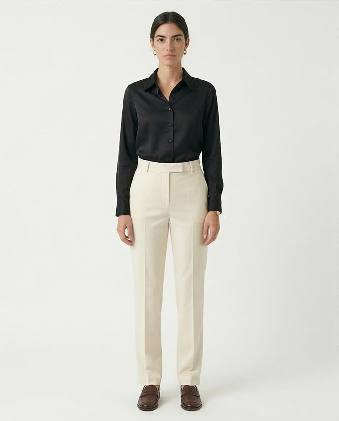 Ravin Women’s Sateen Finish Long-Sleeve Button-Down Shirt — Black - R206564