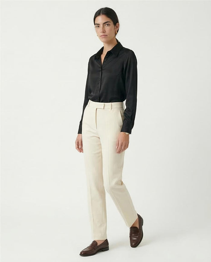 Ravin Women’s Sateen Finish Long-Sleeve Button-Down Shirt — Black - R206564