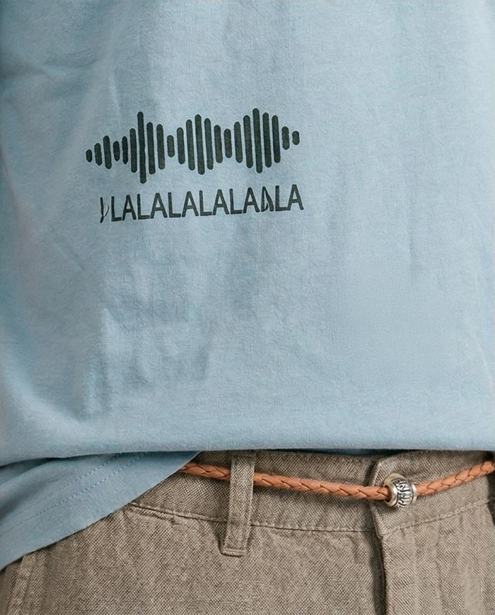 Ravin x Myke Towers "La Vida Es Una" Album Graphic Tee - Aqua - O203102