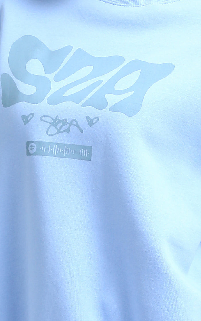 Ravin x SZA "Without Limits" Oversized Crewneck Sweatshirt – Light Blue - O199197