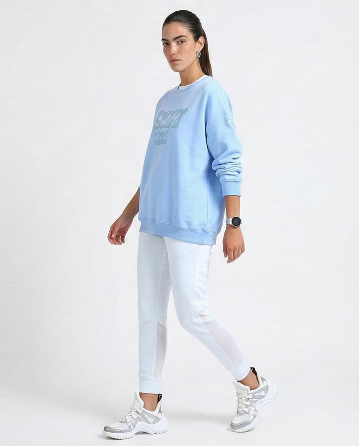 Ravin x SZA "Without Limits" Oversized Crewneck Sweatshirt – Light Blue - O199197