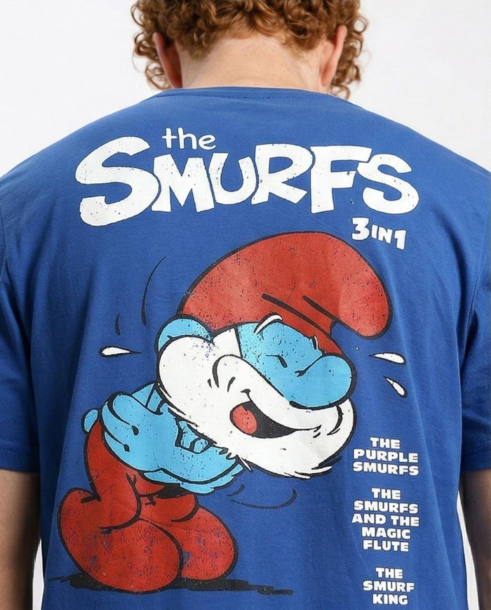 Ravin x The Smurfs 3-in-1 Graphic Regular Fit Cotton Tee – Dark Blue - O203103