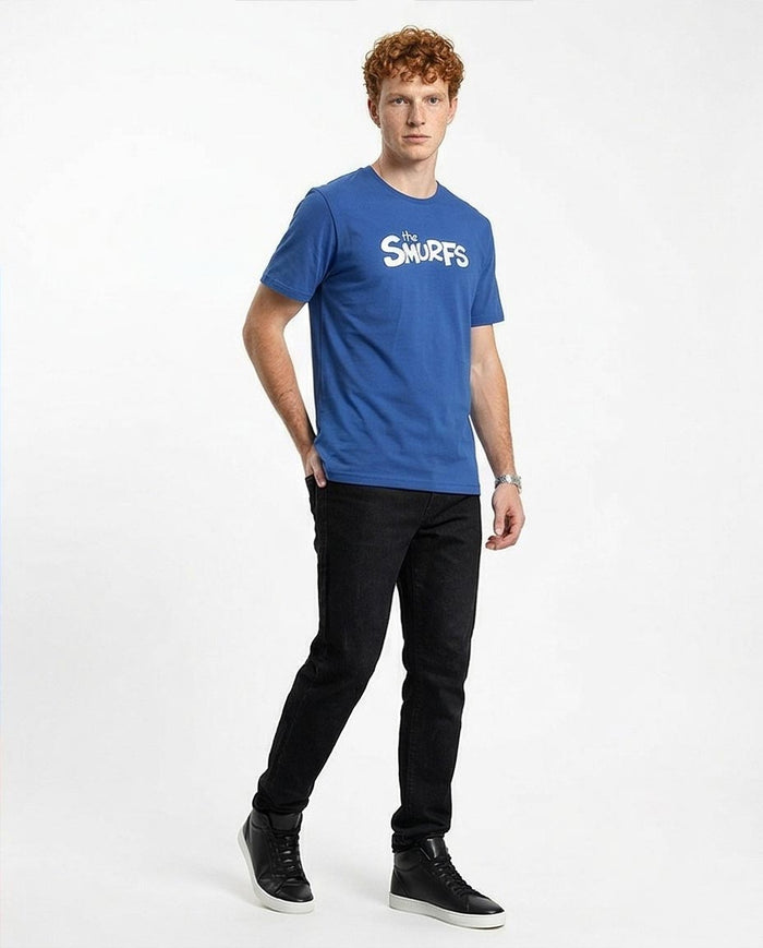 Ravin x The Smurfs 3-in-1 Graphic Regular Fit Cotton Tee – Dark Blue - O203103