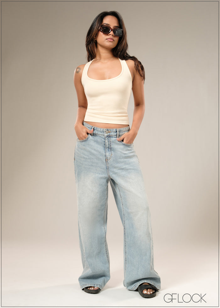 Razor Back Crop Top - 100925