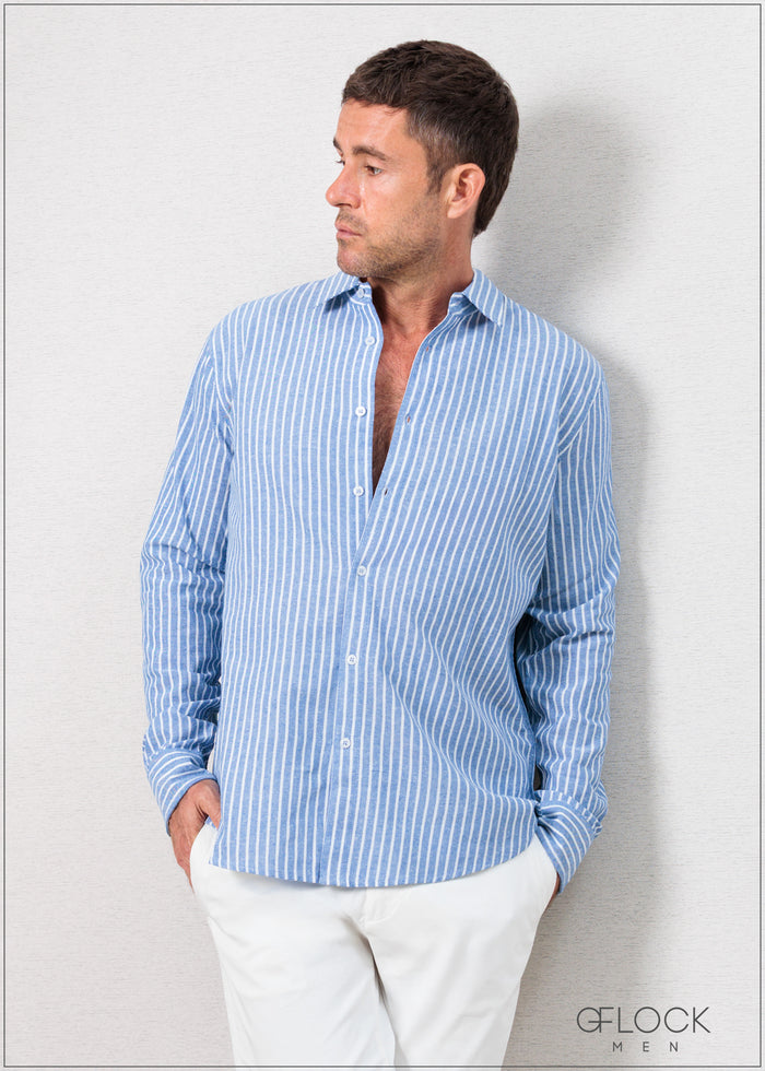Regular Fit Men's Stripe Shirt - 110825