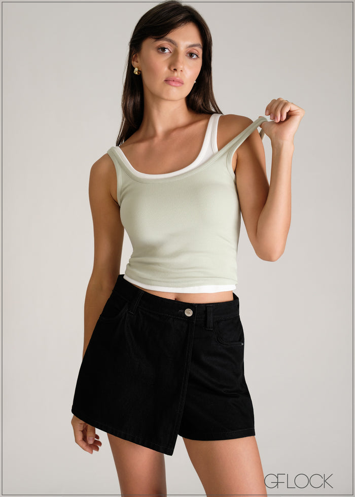 Rib Vest Top - 110626