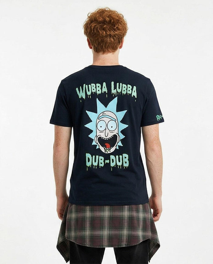 Rick and Morty Wubba Lubba Dub-Dub Navy Graphic Tee - O198040