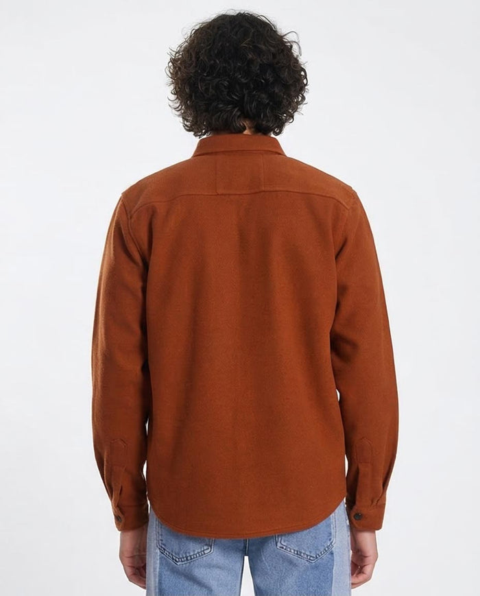 Rust Textured Utility Over-Shirt - O203046